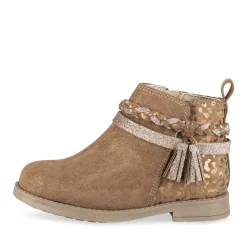 Bottines MARRON Fille Motif Animal Fermeture éclair
