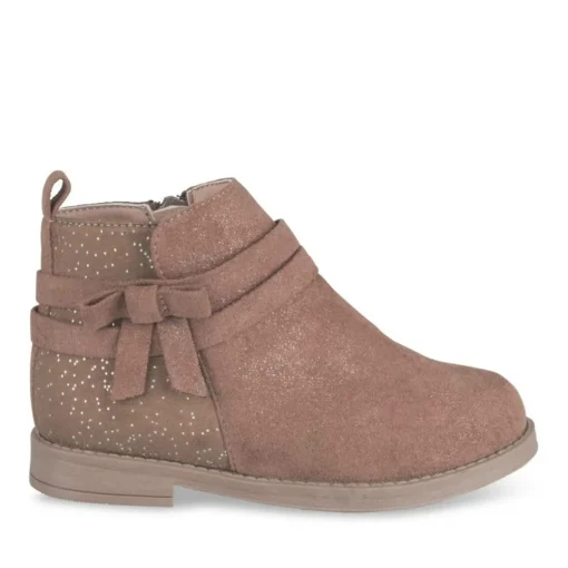 Bottines MARRON Fille Motif Paillettes Fermeture éclair