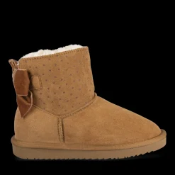 Bottines MARRON Fille Motif Uni A Enfiler