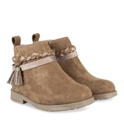 Bottines MARRON Fille Motif Animal Fermeture éclair