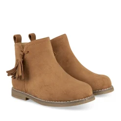 Bottines MARRON Fille Motif Uni Fermeture éclair