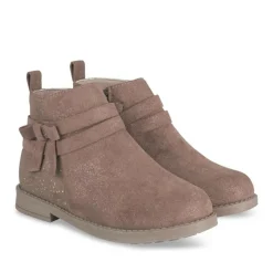 Bottines MARRON Fille Motif Paillettes Fermeture éclair