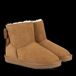 Bottines MARRON Fille Motif Uni A Enfiler