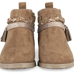 Bottines MARRON Fille Motif Animal Fermeture éclair