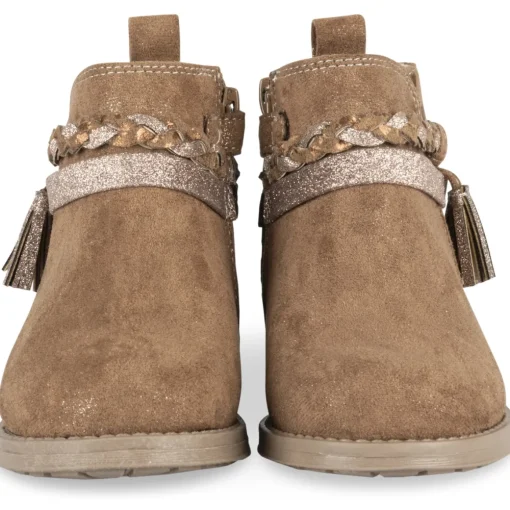 Bottines MARRON Fille Motif Animal Fermeture éclair