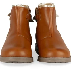 Bottines MARRON Fille Motif Uni Fermeture éclair
