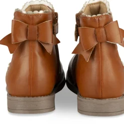 Bottines MARRON Fille Motif Uni Fermeture éclair