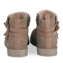 Bottines MARRON Fille Motif Paillettes Fermeture éclair