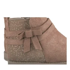 Bottines MARRON Fille Motif Paillettes Fermeture éclair