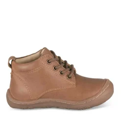Bottines MARRON Garçon CUIR Motif Uni Lacets