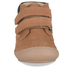 Bottines MARRON Garçon CUIR Motif Uni Scratch