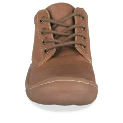 Bottines MARRON Garçon CUIR Motif Uni Lacets