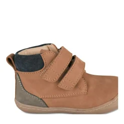 Bottines MARRON Garçon CUIR Motif Uni Scratch