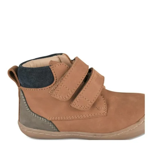 Bottines MARRON Garçon CUIR Motif Uni Scratch
