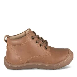 Bottines MARRON Garçon CUIR Motif Uni Lacets
