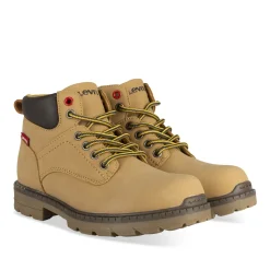 Bottines MARRON Garçon Motif Uni Lacets
