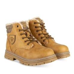 Bottines MARRON Garçon Motif Uni Lacets + Fermeture éclair