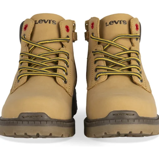Bottines MARRON Garçon Motif Uni Lacets
