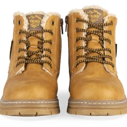Bottines MARRON Garçon Motif Uni Lacets + Fermeture éclair