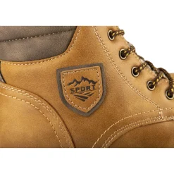 Bottines MARRON Garçon Motif Uni Lacets + Fermeture éclair