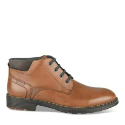 Bottines MARRON Homme CUIR Motif Uni Lacets
