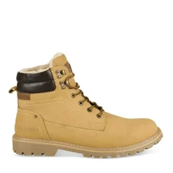 Bottines MARRON Homme CUIR Motif Uni Lacets