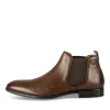Bottines MARRON Homme CUIR Motif Uni A Enfiler