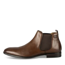 Bottines MARRON Homme CUIR Motif Uni A Enfiler