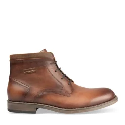 Bottines MARRON Homme CUIR Motif Uni Lacets
