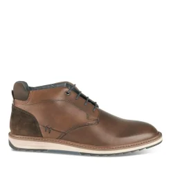 Bottines MARRON Homme CUIR Motif Uni Lacets