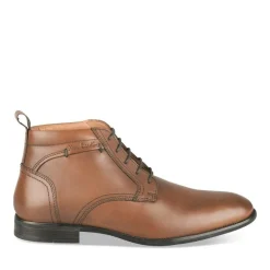 Bottines MARRON Homme CUIR Motif Uni Lacets