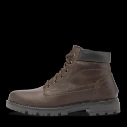 Bottines MARRON Homme CUIR Motif Uni Fermeture éclair