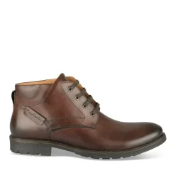 Bottines MARRON Homme CUIR Motif Uni Lacets