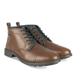 Bottines MARRON Homme CUIR Motif Uni A Enfiler