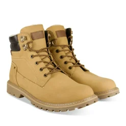 Bottines MARRON Homme CUIR Motif Uni Lacets