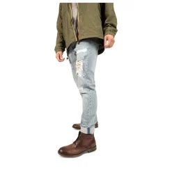 Bottines MARRON Homme CUIR Motif Uni Lacets