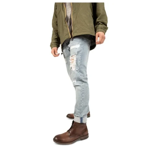Bottines MARRON Homme CUIR Motif Uni Lacets