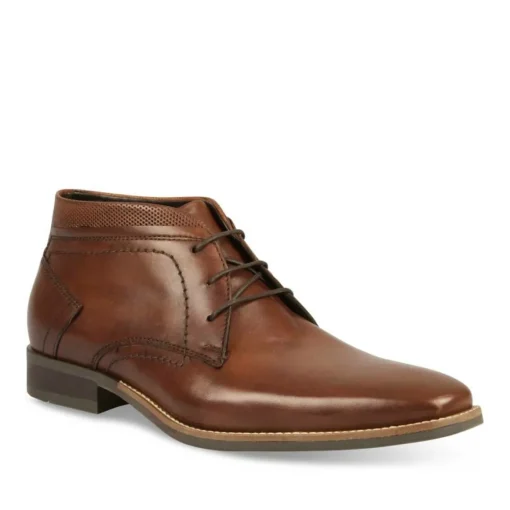 Bottines MARRON Homme CUIR Lacets