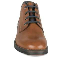 Bottines MARRON Homme CUIR Motif Uni Lacets