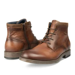 Bottines MARRON Homme CUIR Motif Uni Lacets