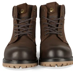 Bottines MARRON Homme CUIR Motif Uni Lacets