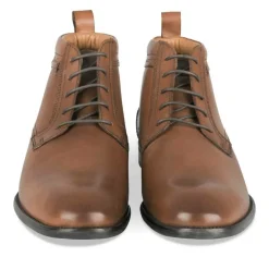 Bottines MARRON Homme CUIR Motif Uni Lacets