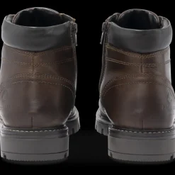 Bottines MARRON Homme CUIR Motif Uni Fermeture éclair