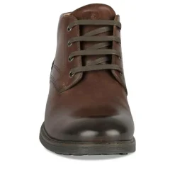 Bottines MARRON Homme CUIR Motif Uni Lacets