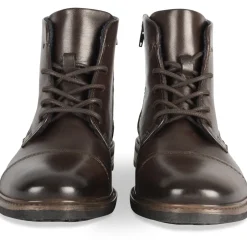Bottines MARRON Homme CUIR Motif Uni Lacets
