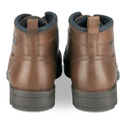 Bottines MARRON Homme CUIR Motif Uni A Enfiler
