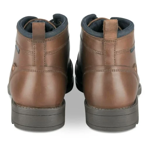 Bottines MARRON Homme CUIR Motif Uni A Enfiler