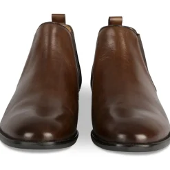 Bottines MARRON Homme CUIR Motif Uni A Enfiler