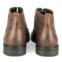 Bottines MARRON Homme CUIR Motif Uni A Enfiler