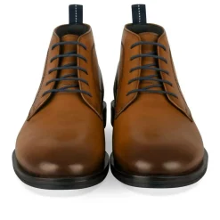 Bottines MARRON Homme CUIR Motif Uni Lacets